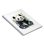 Beautiful Watercolor Panda Bear Notizblock (Rechte Seite)