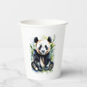 Beautiful Watercolor Panda Bear Pappbecher (Vorderseite)