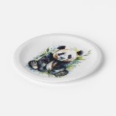 Beautiful Watercolor Panda Bear Pappteller (Schrägansicht)