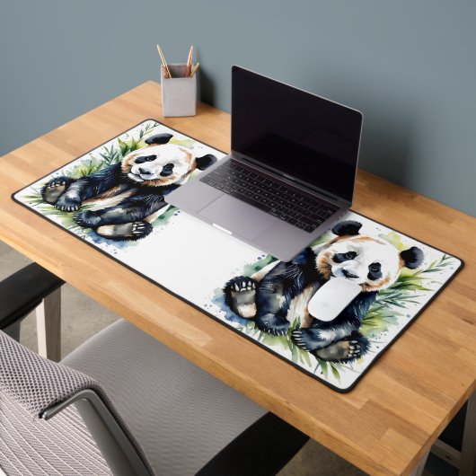Beautiful Watercolor Panda Bear Schreibtischunterlage (Büro 2)