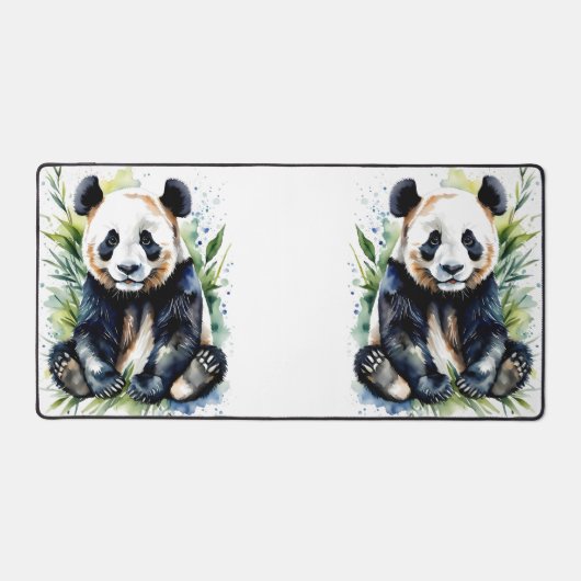 Beautiful Watercolor Panda Bear Schreibtischunterlage (Vorderseite)
