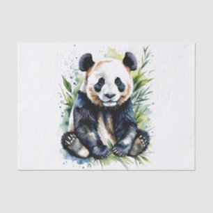 Beautiful Watercolor Panda Bear Seidenpapier