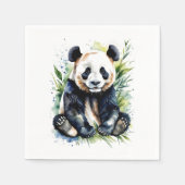 Beautiful Watercolor Panda Bear Serviette (Vorderseite)