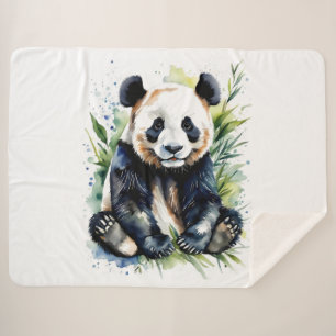 Beautiful Watercolor Panda Bear Sherpadecke