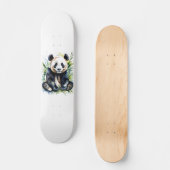 Beautiful Watercolor Panda Bear Skateboard (Vorderseite)
