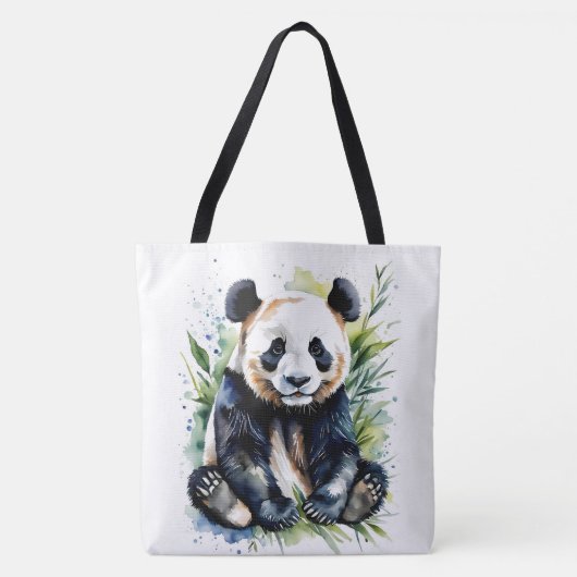 Beautiful Watercolor Panda Bear Tasche (Vorderseite)