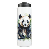 Beautiful Watercolor Panda Bear Thermosbecher (Vorderseite)