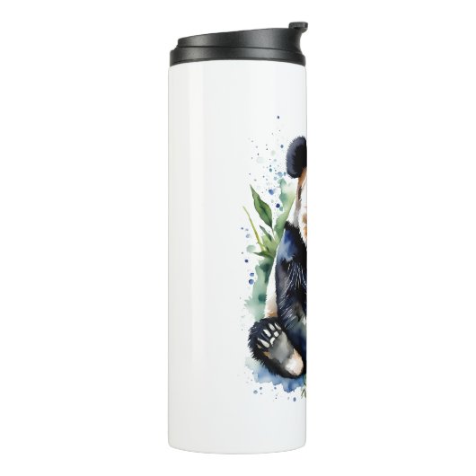 Beautiful Watercolor Panda Bear Thermosbecher (Nach links gedreht)