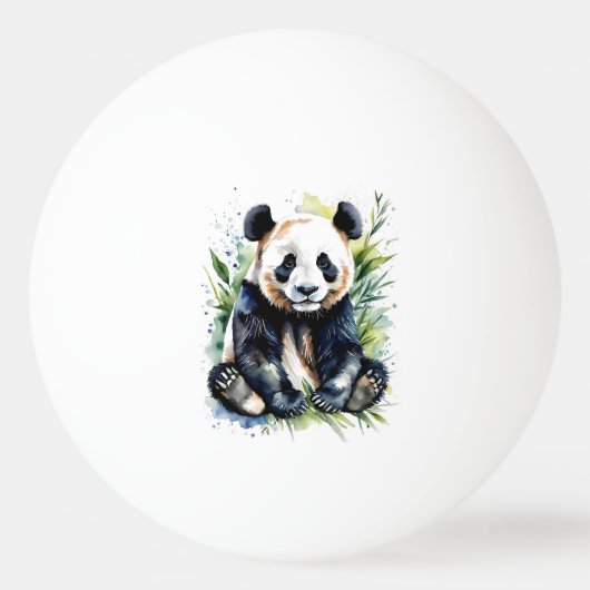 Beautiful Watercolor Panda Bear Tischtennisball (Vorderseite)
