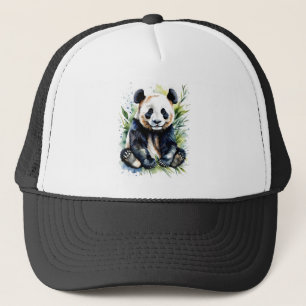 Beautiful Watercolor Panda Bear Truckerkappe