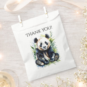 Beautiful Watercolor Panda Bear Vielen Dank Geschenktütchen