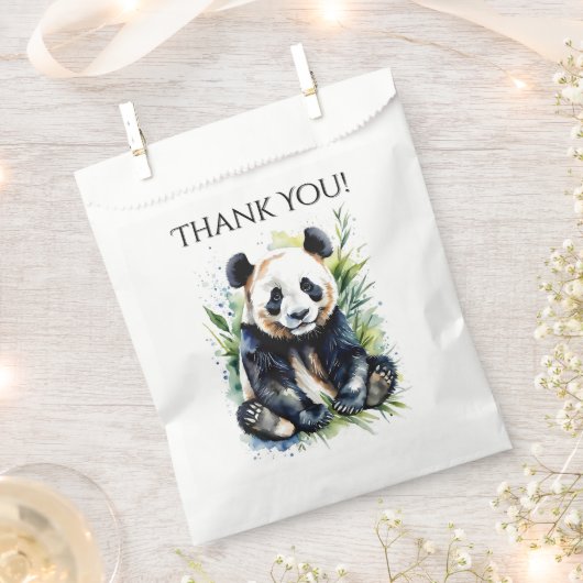 Beautiful Watercolor Panda Bear Vielen Dank Geschenktütchen (Ausgeschnitten)