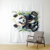 Beautiful Watercolor Panda Bear Wandteppich (Beispiel)