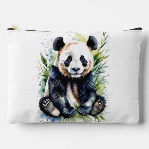Beautiful Watercolor Panda Bear Zubehörtasche