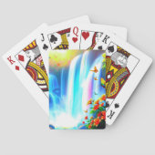 Beautiful Waterfall with Creatures Playing Cards Spielkarten (Rückseite)