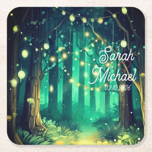 Beautiful Wedding  Rechteckiger Pappuntersetzer (Vorderseite)