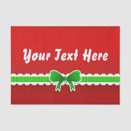 Beautiful Weihnachtsdesign Custom Text Seidenpapier (Vorderseite)