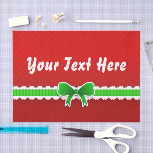 Beautiful Weihnachtsdesign Custom Text Seidenpapier (Handwerk)