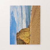 Beautiful West Bay Beach Cliff Blue Sea Puzzle (Vertikal)
