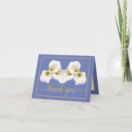 Beautiful White Calla Lilies Floral Chic Vielen Da Karte (Vorderseite)