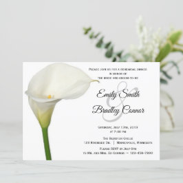 Beautiful White Calla Lily Probe Dinner Einladung