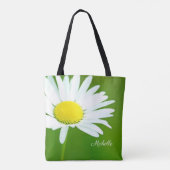 Beautiful White Daisy Personalisiert Tasche (Rückseite)