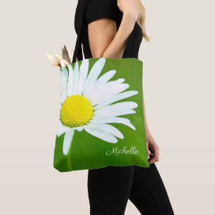 Beautiful White Daisy Personalisiert Tasche
