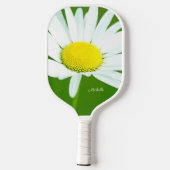Beautiful White Daisy Personalized Pickleball Schläger (Rückseite)