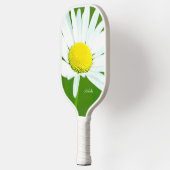 Beautiful White Daisy Personalized Pickleball Schläger (Links)