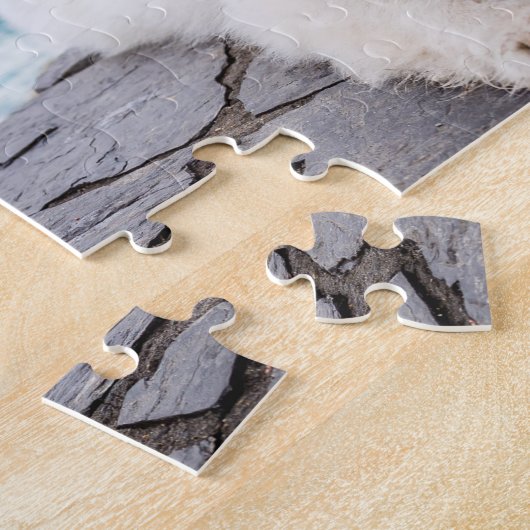 Beautiful White Dog Lake Louise Canada Travel Puzzle (Seite)