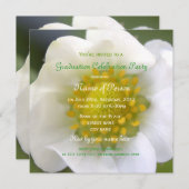 Beautiful white Erdbeere Blume Graduation Party Einladung (Vorne/Hinten)