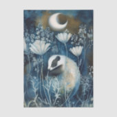 Beautiful White Ferret Cyanotype Printing Seidenpapier (Vorderseite)