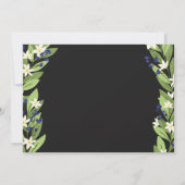 Beautiful White Floral Blue Berries Holiday Brunch Einladung (Rückseite)