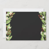 Beautiful White Floral Red Berries Holiday Brunch Einladung (Rückseite)