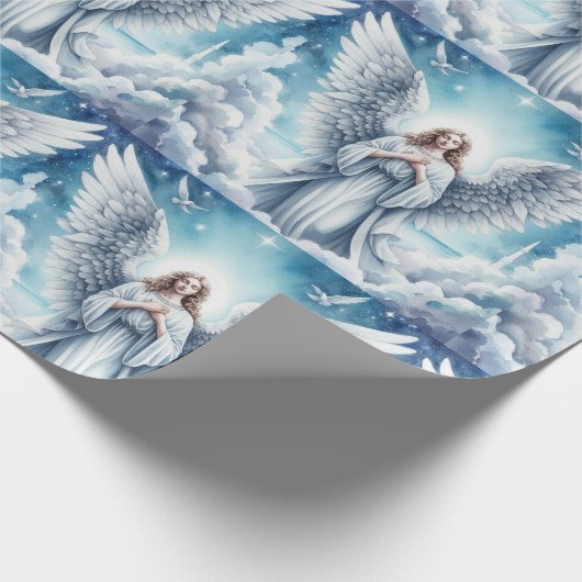 Beautiful White Guardian Angel Geschenkpapier (Ecke)