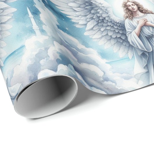 Beautiful White Guardian Angel Geschenkpapier (Rolleneckpunkt)
