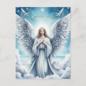 Beautiful White Guardian Angel Postkarte (Vorderseite)