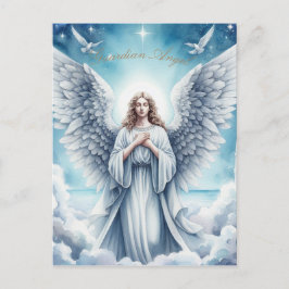 Beautiful White Guardian Angel Postkarte