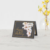 Beautiful White Pieris Blume Chic Happy Birthday Karte (Gelbe Blume)