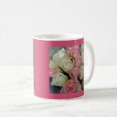 Beautiful White Roses Blume Bouquet Kaffeetasse (VorderseiteRechts)