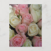 Beautiful White Roses Blume Bouquet Postkarte (Vorderseite)