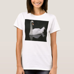 Beautiful White Swan Ladys T Shirt