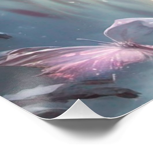 Beautiful White tiger Poster (Ecke)