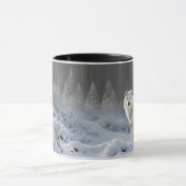 Beautiful White Wolf in Snow Wildlife Outdoors Tasse (Zentrum)