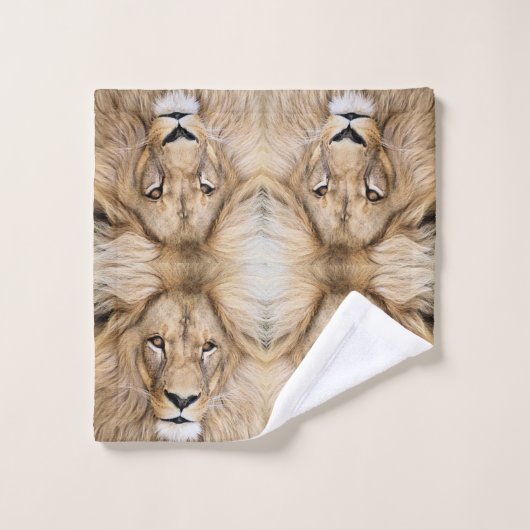 Beautiful Wild Lion Badhandtuch Set (Waschlappen)