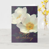 Beautiful Wild Rose Happy Birthday Card Karte (Gelbe Blume)