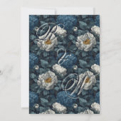 Beautiful Wildflower Peonies Flower  Fall Wedding  Einladung (Rückseite)