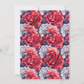 Beautiful Wildflower Peonies Flower Wedding Einladung (Rückseite)