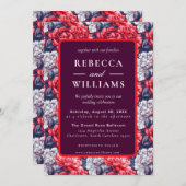 Beautiful Wildflower Peonies Flower Wedding Einladung (Vorne/Hinten)