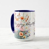 Beautiful Wildflowers Trendy Luxury Collection Tasse (Vorderseite Links)